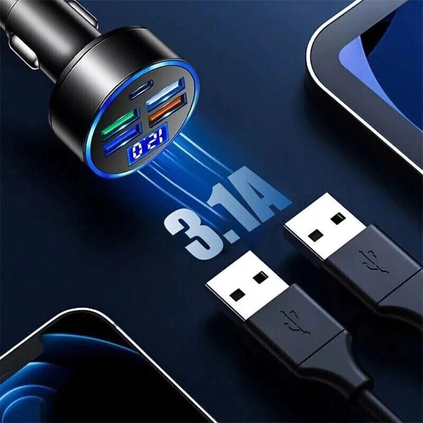 5-Port Ultra Quick Car Charger