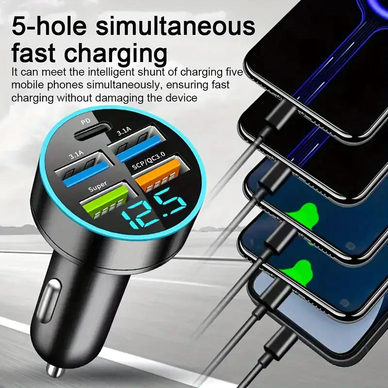 5-Port Ultra Quick Car Charger