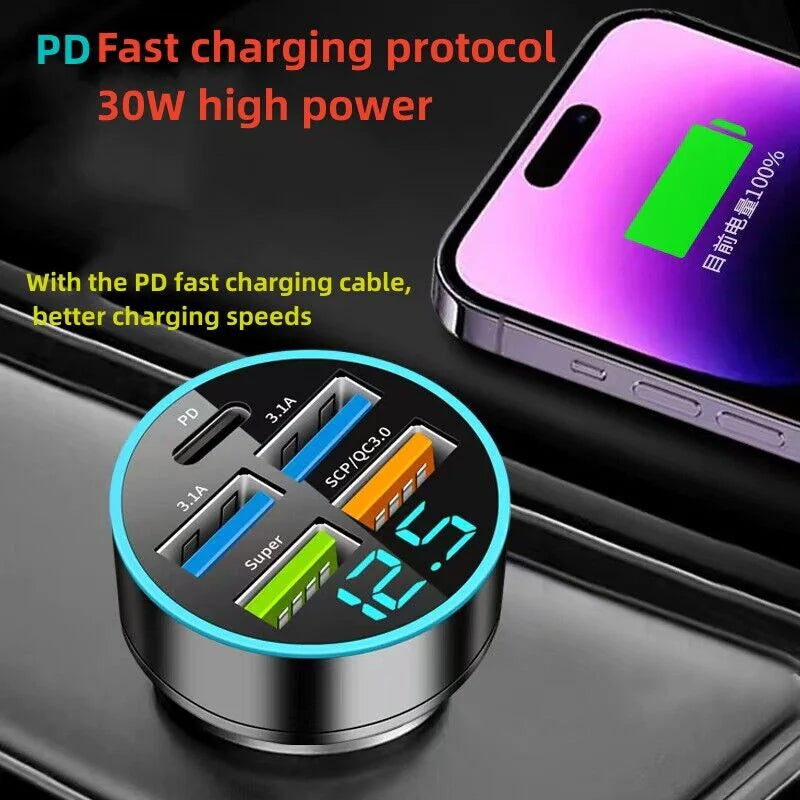 5-Port Ultra Quick Car Charger