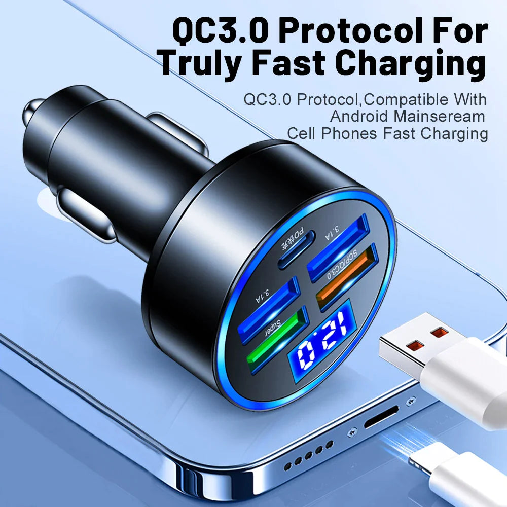 5-Port Ultra Quick Car Charger